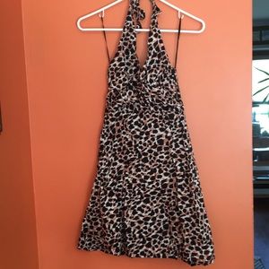 Cheetah print halter dress